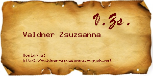 Valdner Zsuzsanna névjegykártya